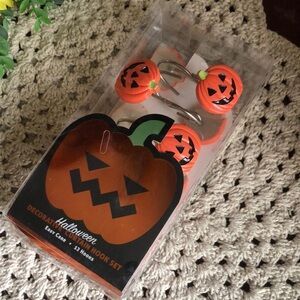 Halloween Pumpkin Shower Curtain Hooks